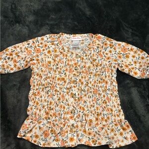 Little Lass Floral Button-Up Top